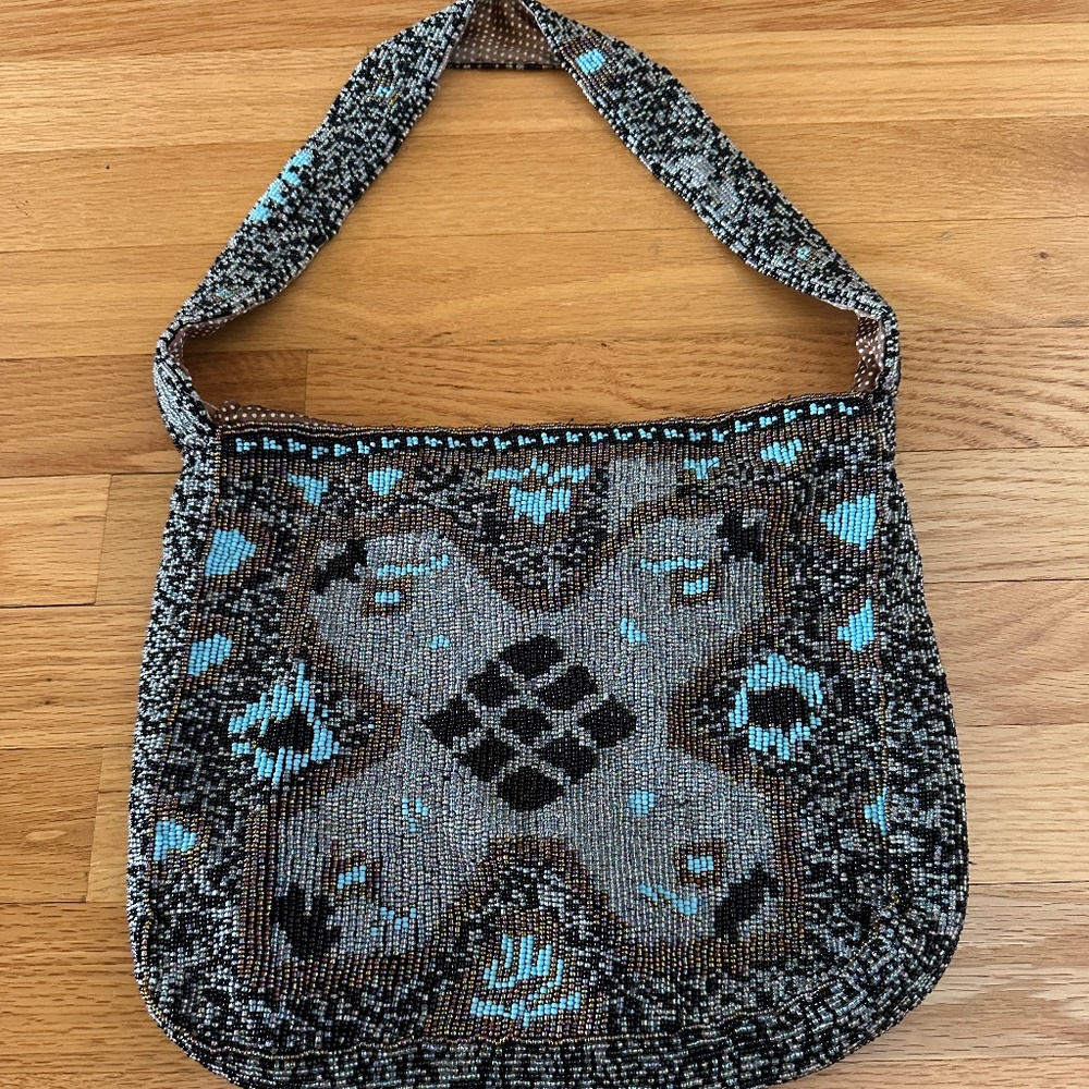 Deux Lux Beaded Shoulder Bag Hobo Bag